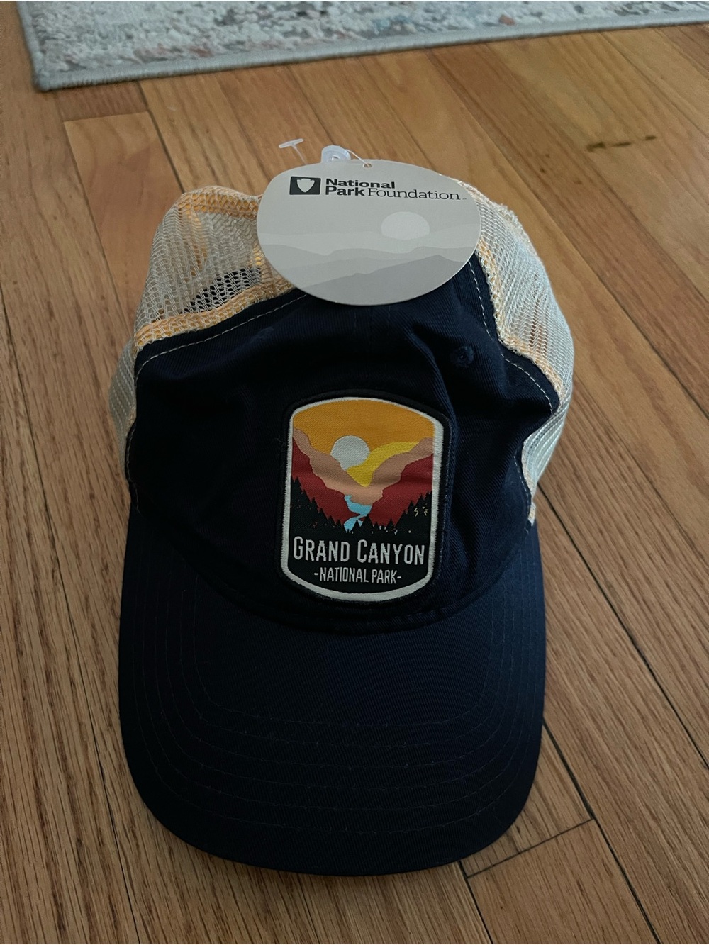 Grand Canyon National Park Trucker Cap in Navy and Cream -